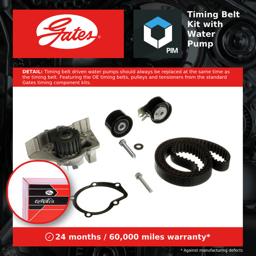 Timing belt water pump kit - belt,