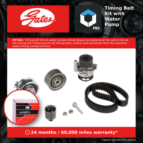 Timing belt water - &, pump