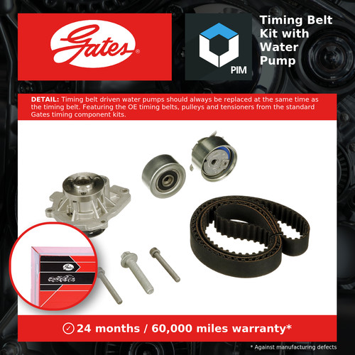 Timing belt water - &, pump