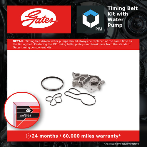 Timing belt water pump kit - belt,